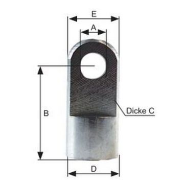 Auge AL-KO, Ø 8.1 - 10 x 30 - M10  verz