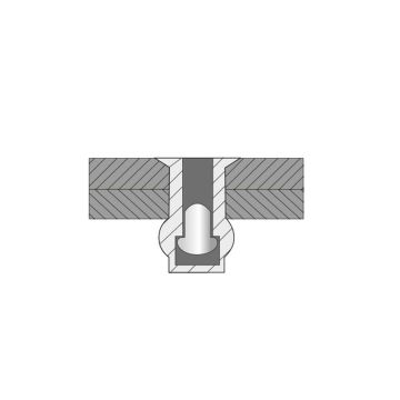 Dicht-Becherblindniete Alu/Alu 4.8 x 11.0 Senkkopf 120°