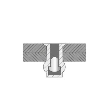 Dicht-Becherblindniete Alu/Stahl 4.8 x 19.0 Senkkopf