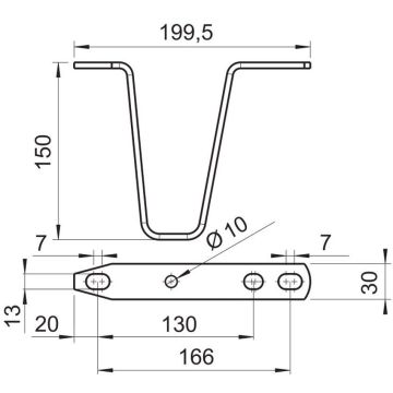 Béquille fixe AL-KO, pour types-V