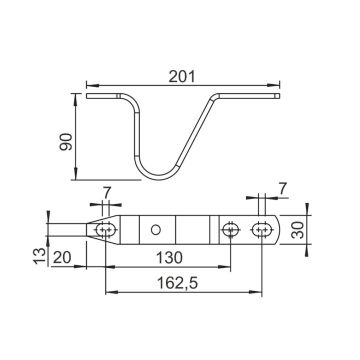 Béquille fixe AL-KO, pour types-V 217851