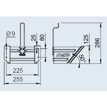 Radkeilhalter verzinkt 244378