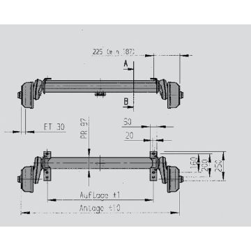 GFA 1500kg, A: 1250mm, C: 1700mm