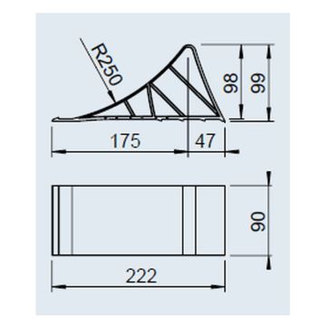 Radkeil schwarz Kunststoff UK 10K altes Modell