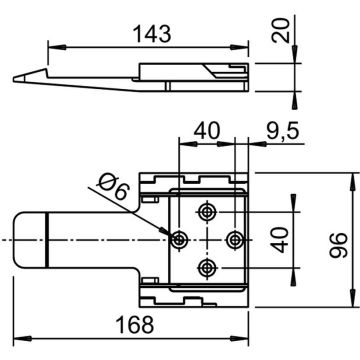 Support de câle noir plastique HA 10K vielle modèle