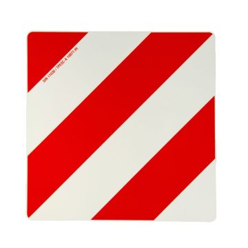Panneau de signalisation 423 x 423mm, rouge/blanc réfléchissant à gauche et à dr