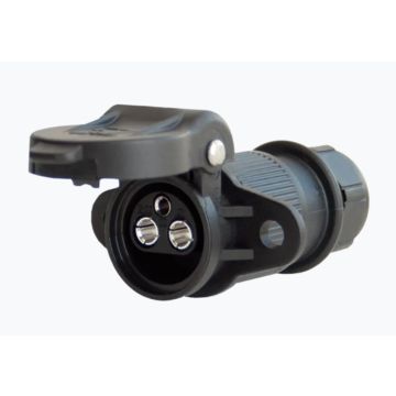 Steckdose 3-pol Kunststoff (Buchse) mit PG Verschraubung