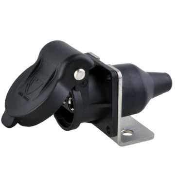 Steckdose 3-pol Einbau (Vierlochflansch)