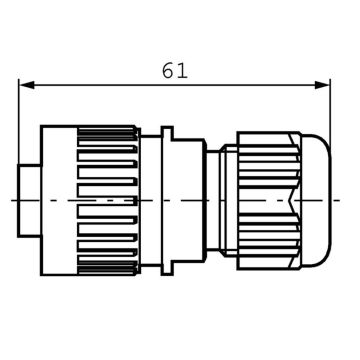 Steckdose 4-pol Kunststoff 16A, 400V,  mit PG Verschraub.