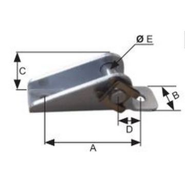 Raccord ressort à gaz 8x85x23 zingué