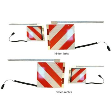 LED Markiertafeln Satz Rot /Weiss 12/24V Hinten