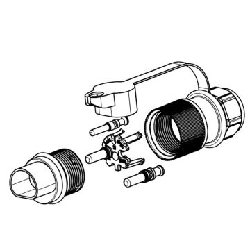 Stecker 3-pol (Stift) mit PG 16 Verschraubung  6-24V