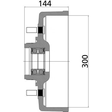 BT KNOTT 300x60, 144mm H, 205x6