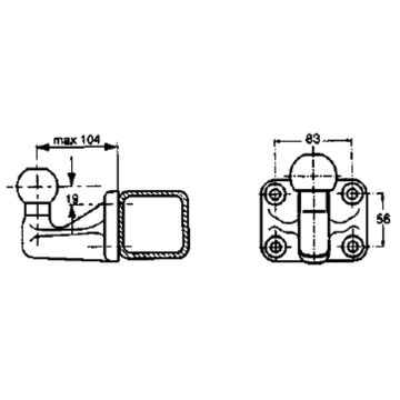 Flanschkugel LB 83x56, D24.8kN, S250kg