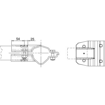 Liaison à boulonner pour corps carré