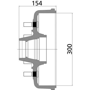 BT KNOTT 300x60, 154mm H, 205x6