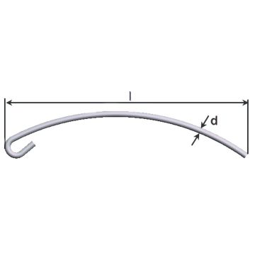 Durchstecknadel 8mm ZN