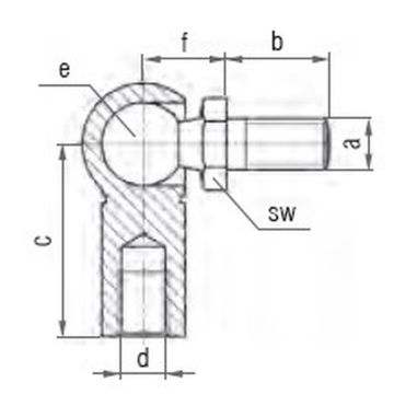 Winkelgelenk, M6 / M8 - CS 10 x 19  WG