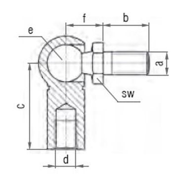 Winkelgelenk, M8 / M8 - CS 13 x 20  WG
