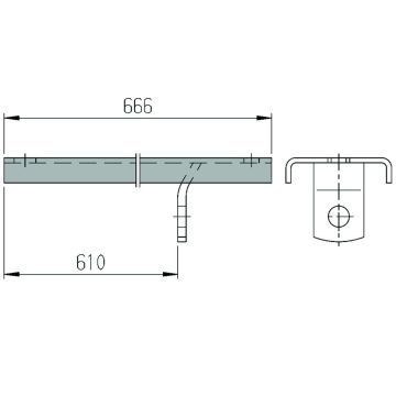 Rail de montage AL-KO pour vérins