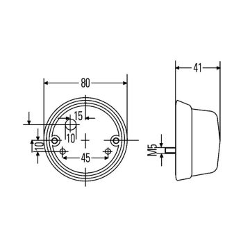 Blinkleuchte Hella/SAW Ø 80   12-24V  links / rechts