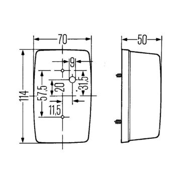 Blinkleuchte Hella (4) vorne links 12-24V   P21W 2BA.002.324.011