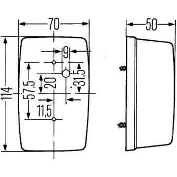 Blinkleuchte Hella (5) vorne rechts 12-24V   P21W 2BA.002.324.021