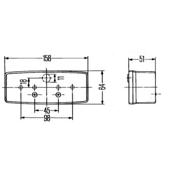 Blink-Positionsleuchte Hella (4) rechts  12-24V
