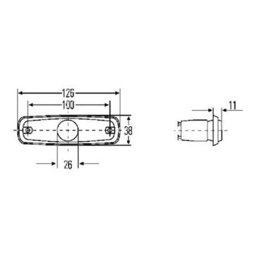Seitenmarkierleuchte Hella (3) 12V W3W