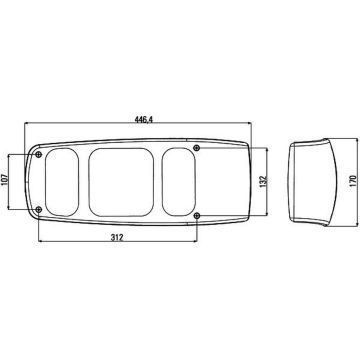Schlussleuchte Hella rechts, Caraluna I  12V 2VP007502127