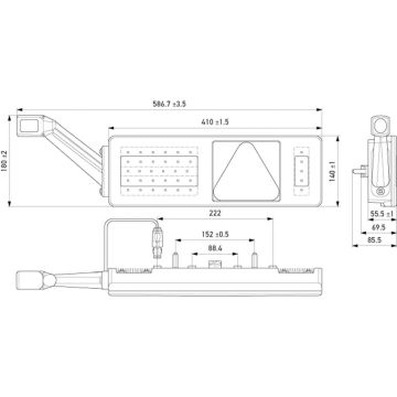 LED Schlussleuchte Hella, für Trailer, 24V  rechts