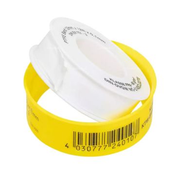 Bande téflon, 0.1x 12mm x 12m, blanc 1rouleau