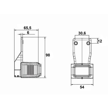 LED Umrissleuchte Aspöck Superpoint 4  12/24V  rechts 313109087