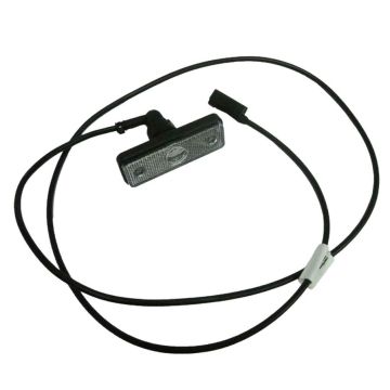 LED Positionsleuchte Flatpoint weiss 24V mit Gummiunterl.