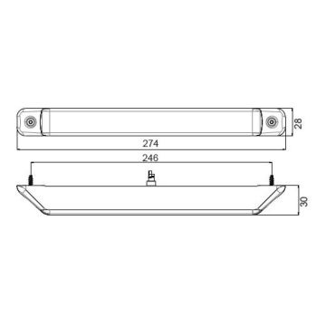 LED Schluss-Bremsleuchte Aspöck Linepoint II, 12/24V