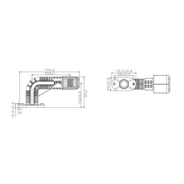 Feu de gabarit à LED Aspöck Earpoint 4 12/24V droit