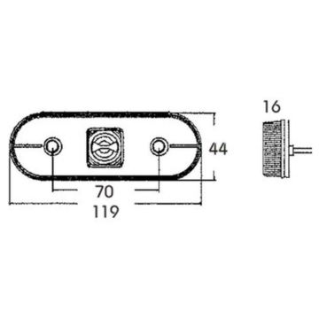 LED Positionsleuchte Unipoint 24V weiss 31.770.403