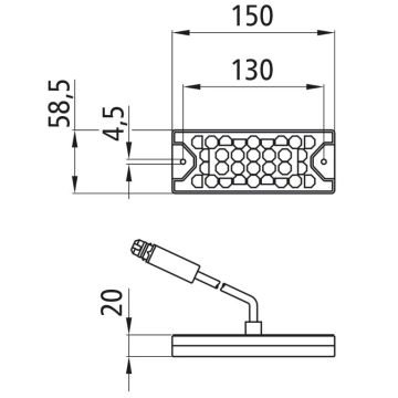 LED Rückf. - Nebelleuchte Aspöck Mini II , 12/24V