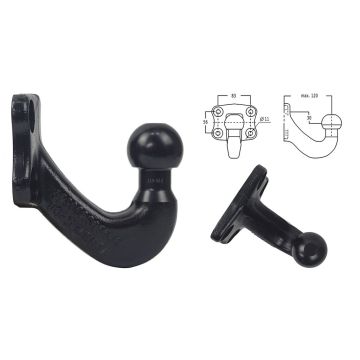 Flanschkugel LB 83x56, D23.5kN, S150kg M10