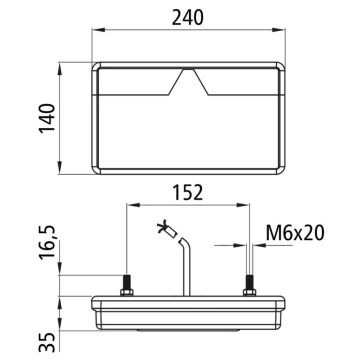 LED Schlussleuchte Aspöck Multiled II (4)  12/24V  links