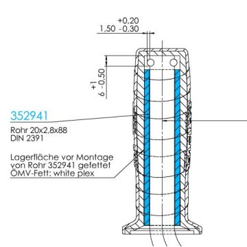 Rohr für Kurbelgriff