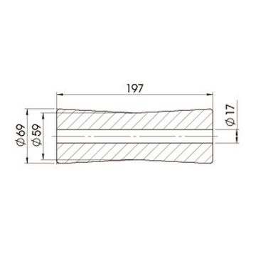 Kielrolle schwarz 69x197/17