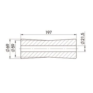 Kielrolle schwarz 69x197/21.5