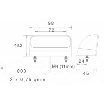 LED Kennzeichenleuchte Aspöck (1) Regpoint II  12/24V