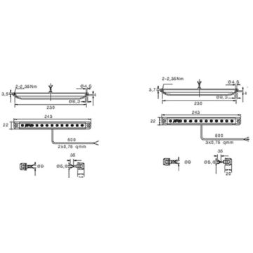 LED Nebelleuchte Aspöck Linepoint I   12/24V   li/re