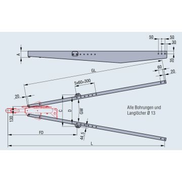 Barre de traction BPW ZEA 2.0-1.1 2000kg
