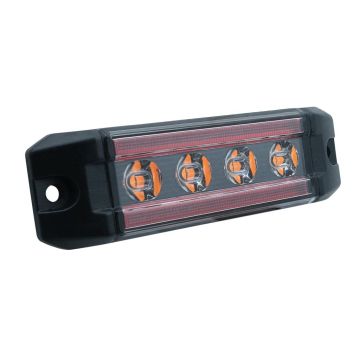 LED Positionsleuchte rot + Blitzleuchte gelb,  12/24V