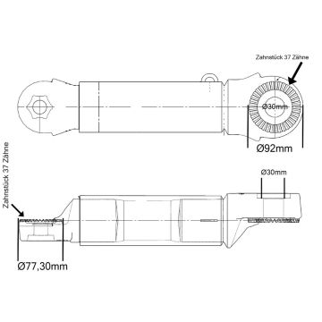 Zwischenstück BPW  415mm  ZKV 2,0-3.1