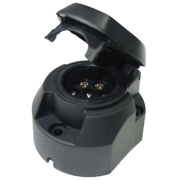 Steckdose 7-pol Kunststoff oval hoch