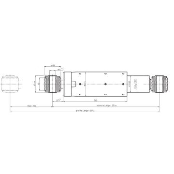 Amortisseur de châssis BPW L 351/251 mm